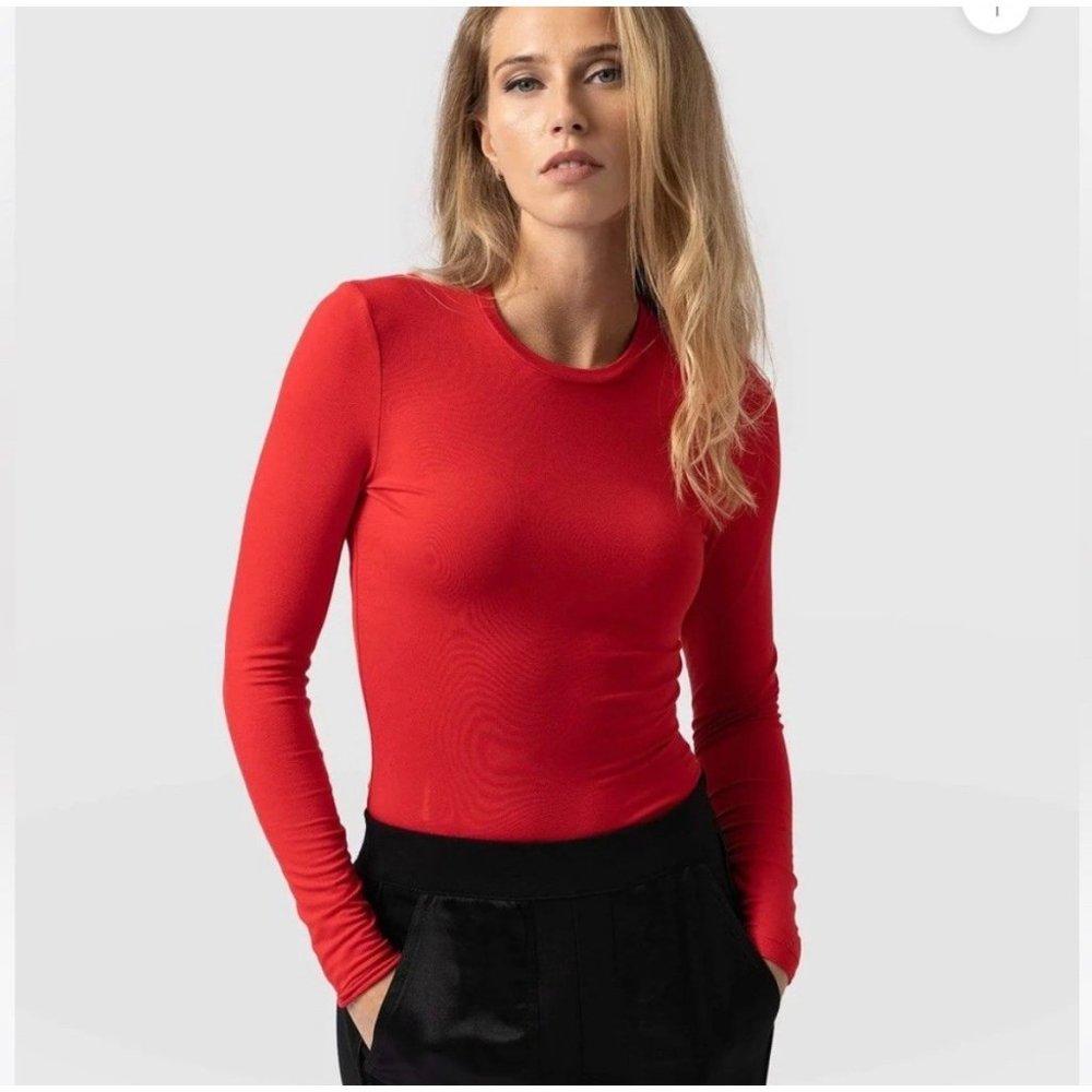 Patagonia Capilene Base Layer Red Long Sleeve